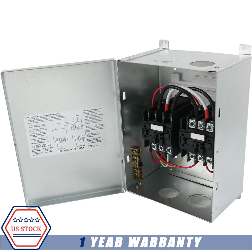 50 Amp RV Transfer Switch Automatic Transfer Switch NEW For RV, Speedboats