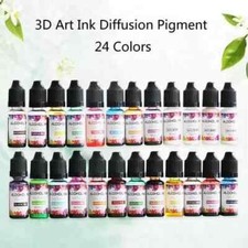 24 colors  kit Alcohol Ink Diffusion Resin Pigment Kit Liquid DIY Colorant Dye