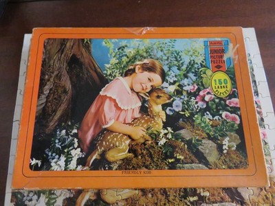 Friendly Kiss Built Rite Junior Picture Puzzle 150 Pieces Vintage Complete
