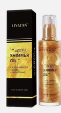 New LIYALAN Body Shimmer Oil #03 BRONZE GOLD 3.38 Liyal’an Luminizer