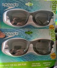 Lunettes de soleil Speedo style lunettes de bain noires protection UV lot de 2 paires neuves