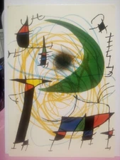 Joan Miro La lune verte painting postcard 