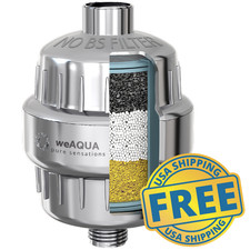 weAQUA Heavy Duty NO BS Shower Filter   99 Removal for Hard Water, Chlorine