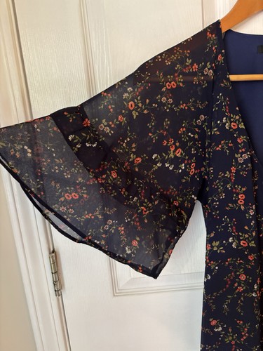 Abito MADEWELL Vervain autunno maxi boho con volant floreale senza luna taglia M $148 - Foto 5 di 12