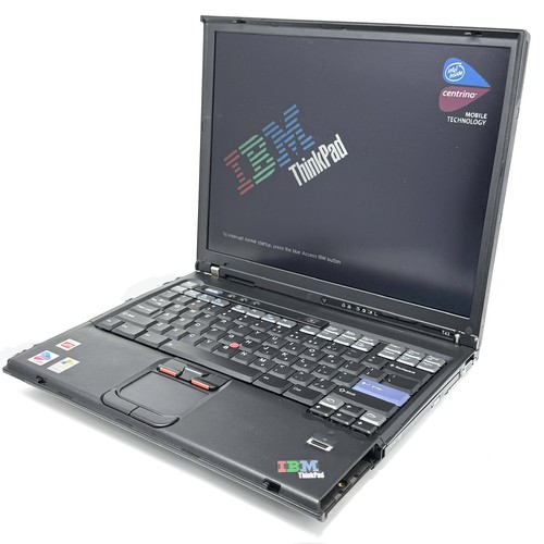 IBM ThinkPad T43 Pentium M 1.86GHz 1GB RAM ATI Graphics Vintage Laptop ...