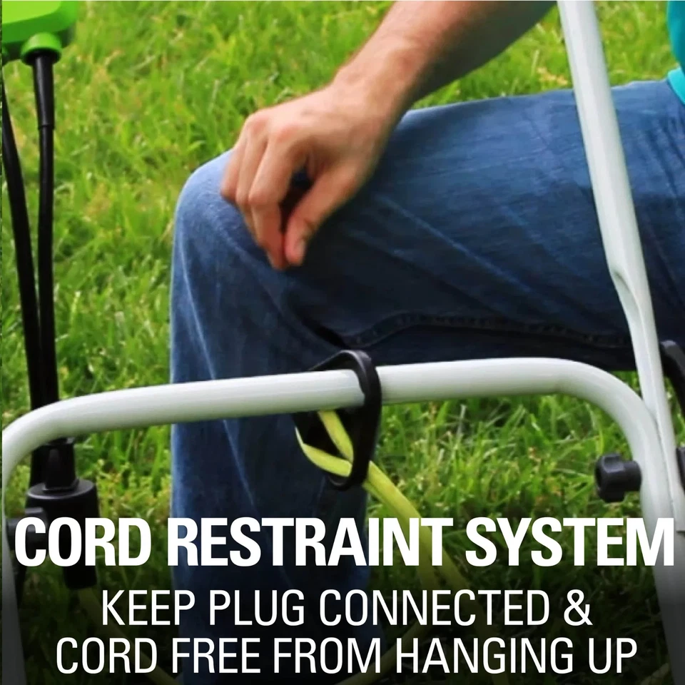 Greenworks 16 дюймов проводная электрическая несамоходная газонокосилка 10 А 25142 - Изображение 3 из 4