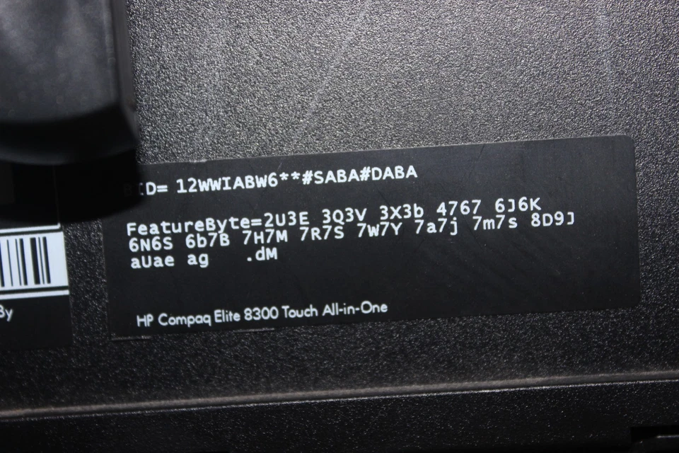 Hp Compaq Elite 8300 Touch All-in-One Business PC Regulatory Model + Stand Used - Image 4 of 4