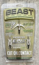 Bowmar Beast Titanium Cut-On-Contact Broadheads 100 Grain 2.0" Cut 3 Pack - New
