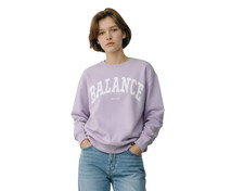 Women's Ambar Balance Relaxed Fit Lightweight Pullover Sweatshirt - Light Purple