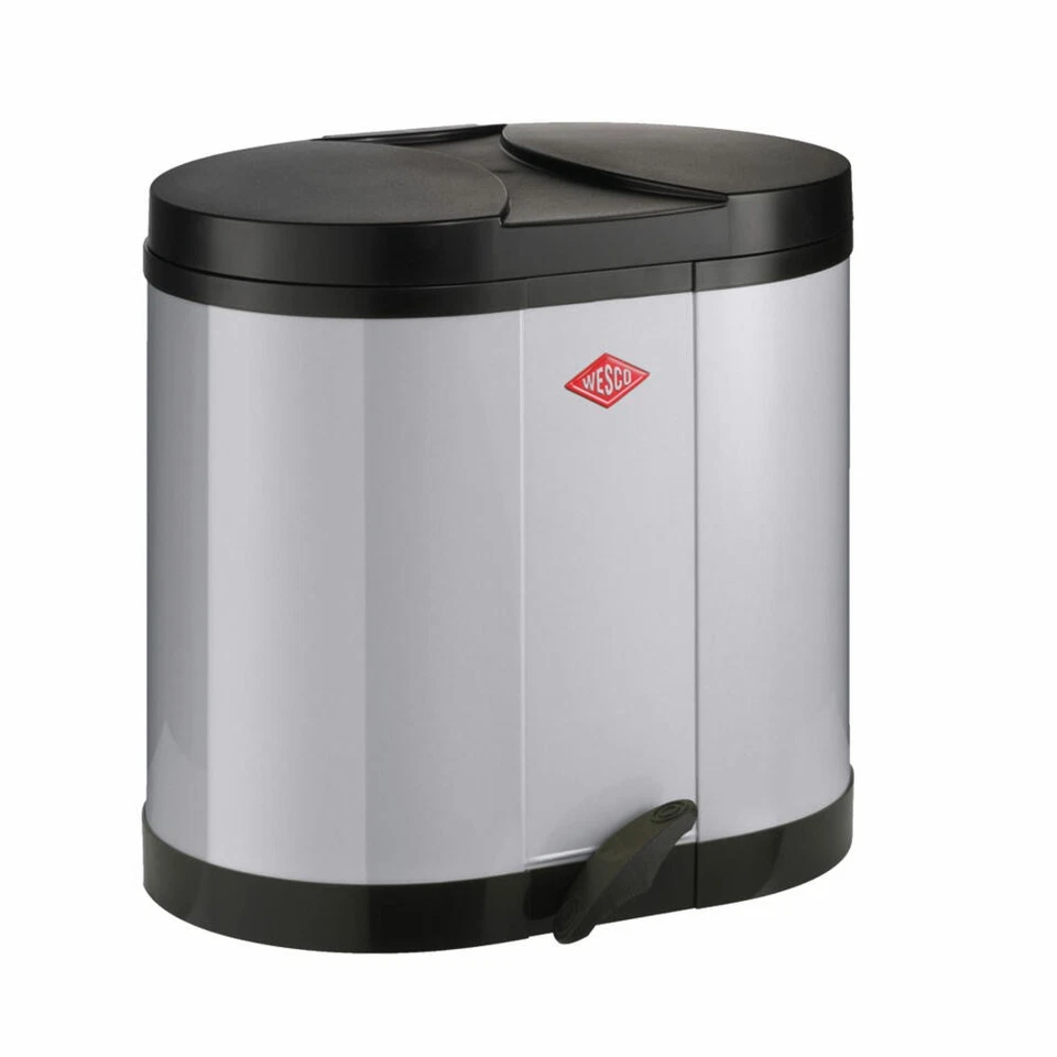 Wesco Poubelle Ökosammler 170 Cool Grey, Poubelle, tôle d acier, 2 x 15 L - Photo 1/1