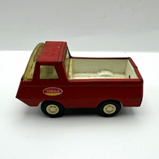 Vintage Tonka Red Pickup Truck Metal/Plastic Diecast Toy Made in USA White/Black