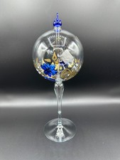 Solar Glas Dekokugel mit Drehfunktion Sonnenrad Windspiel Fensterdeko 28 cm