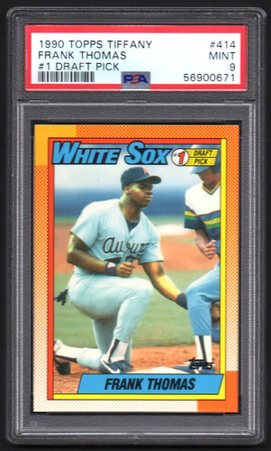 1990 Topps Tiffany #414 Frank Thomas #1 Draft Pick RC Rookie PSA 9 MINT