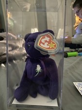 EXTREMELY RARE INDONESIA TY PRINCESS the BEAR BEANIE BABY - PVC - MINT/MINT TAG