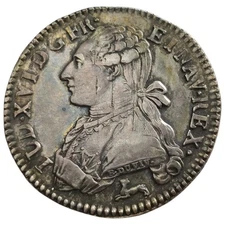 1786 France 24 Sols, 1/5 ECU Louis XVI - R ORLEANS Silver French Coin 14U 