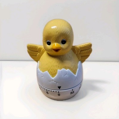 Chick egg timer kitchen timer mechanical 60 minute Great for EASTER or SPRING