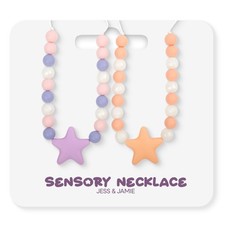 Sensory Chew Necklaces for Kids   2 Pack Silicone Chewelry w/Breakaway Cla