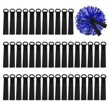48 Pcs Cheerleader Pom Poms Name Tag Blank Gear Tags Black