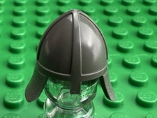 Lego Minifig Castle Knights Nasal Helmet W/Angled Neck Protector Dark Gray