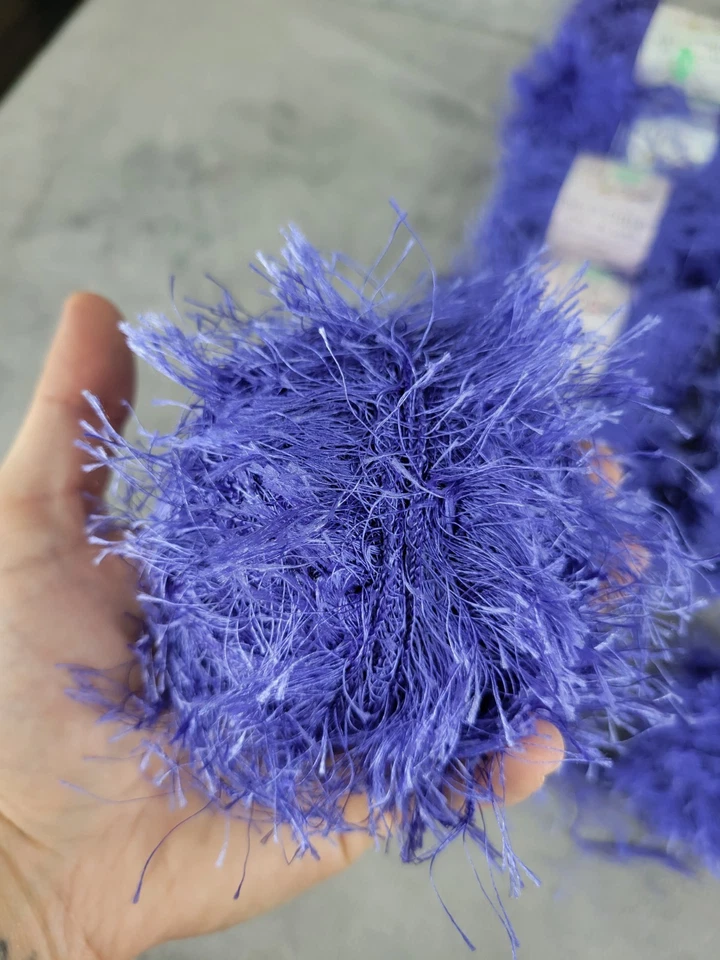 Lot of 10 Yarn Bee Wisteria Wild Child Eyelash Yarn Knitting 1.8 lbs - Image 2 of 4