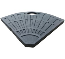 Home Resin Quarter Parasol Base - Black - 1 Year Guarantee