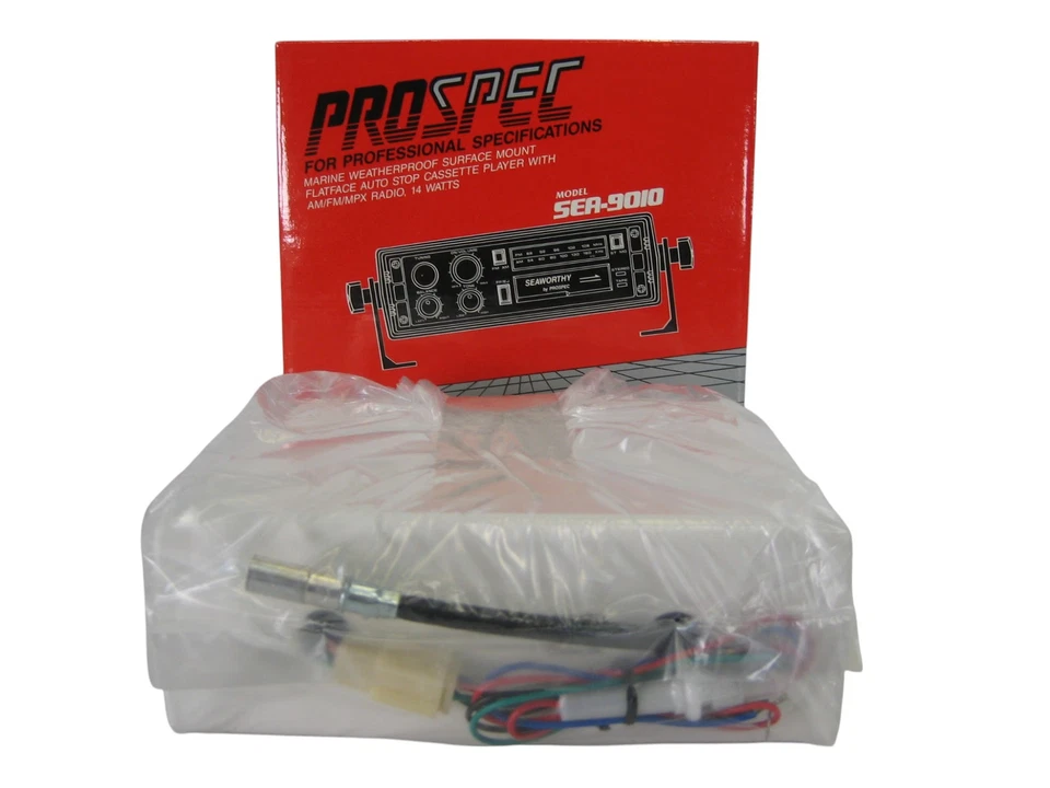 Prospec SEA-9010 Marine Weatherproof Cassette Player w/AM/FM Radio New-Old-Stock - Image 4 of 4