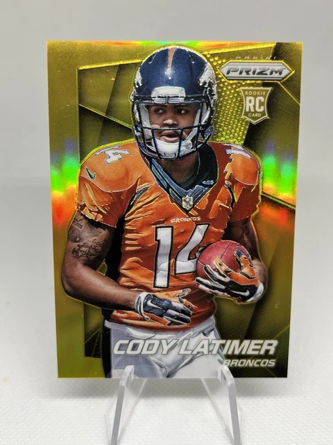 2014 Panini Prizm Gold /10 Cody Latimer Rookie Card #261 Broncos