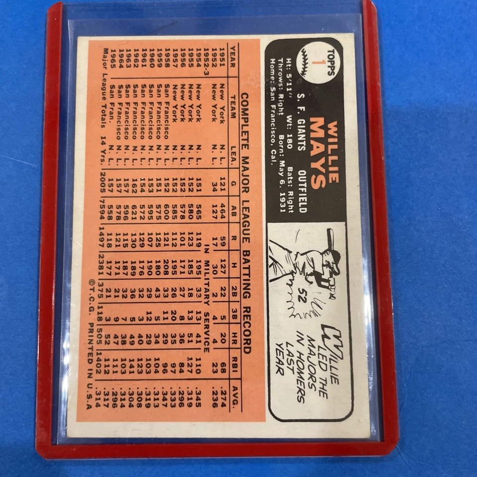 Lote de tarjetas de béisbol 1966 Topps con estrellas Willie Mays, Gibson, Brock, Koufax Foto 3 de 4