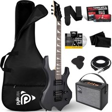 Pyle 6-String Electric Guitar Kit- Includes Amplifier with Accessory Kit