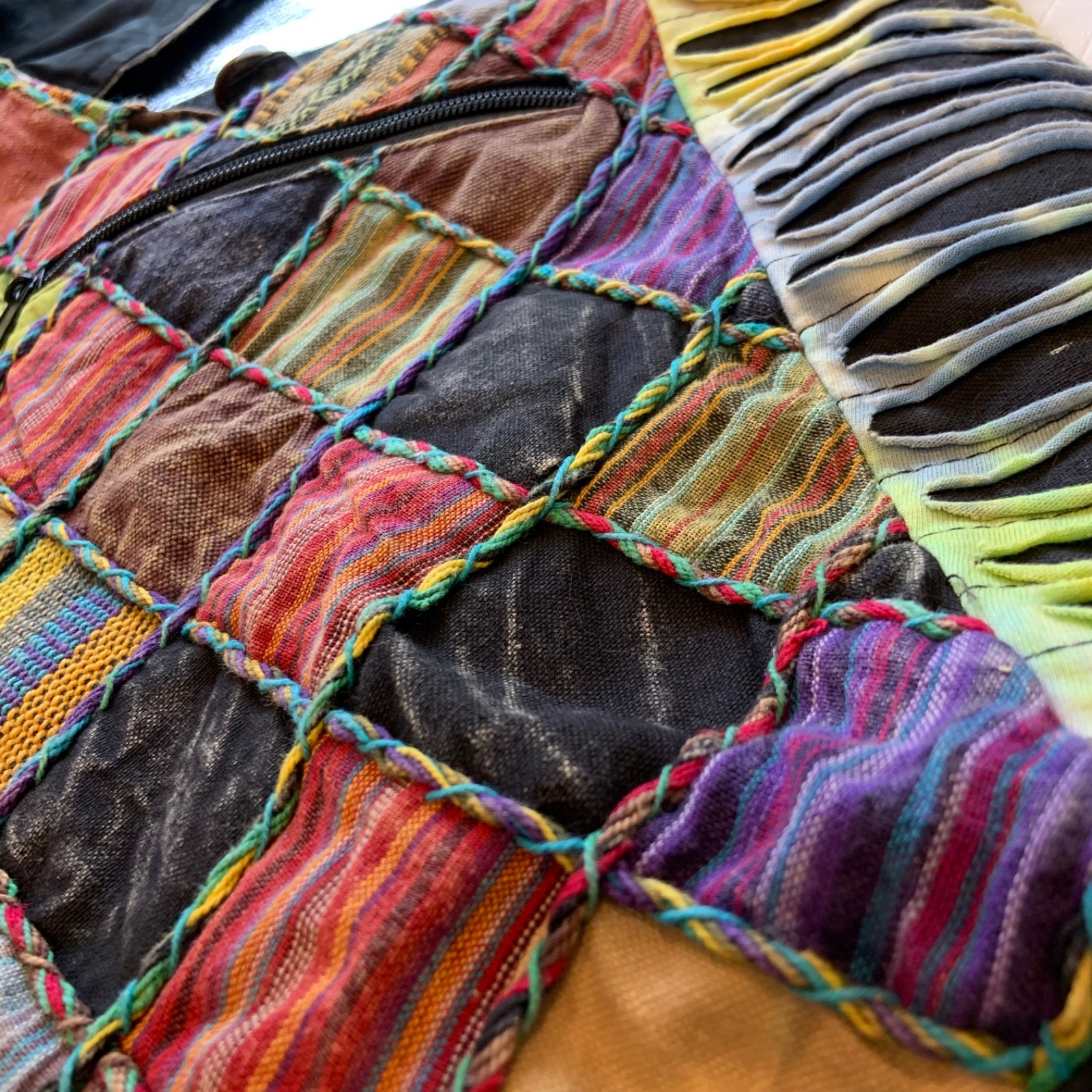 Handmade Multicolored Patchwork Hobo Crossbody Y2… - image 17