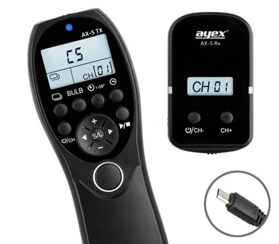 ayex Funk Timer Fernauslöser für Sony zB A7RIV A7RIII A7S II DSC-RX100M5 S2