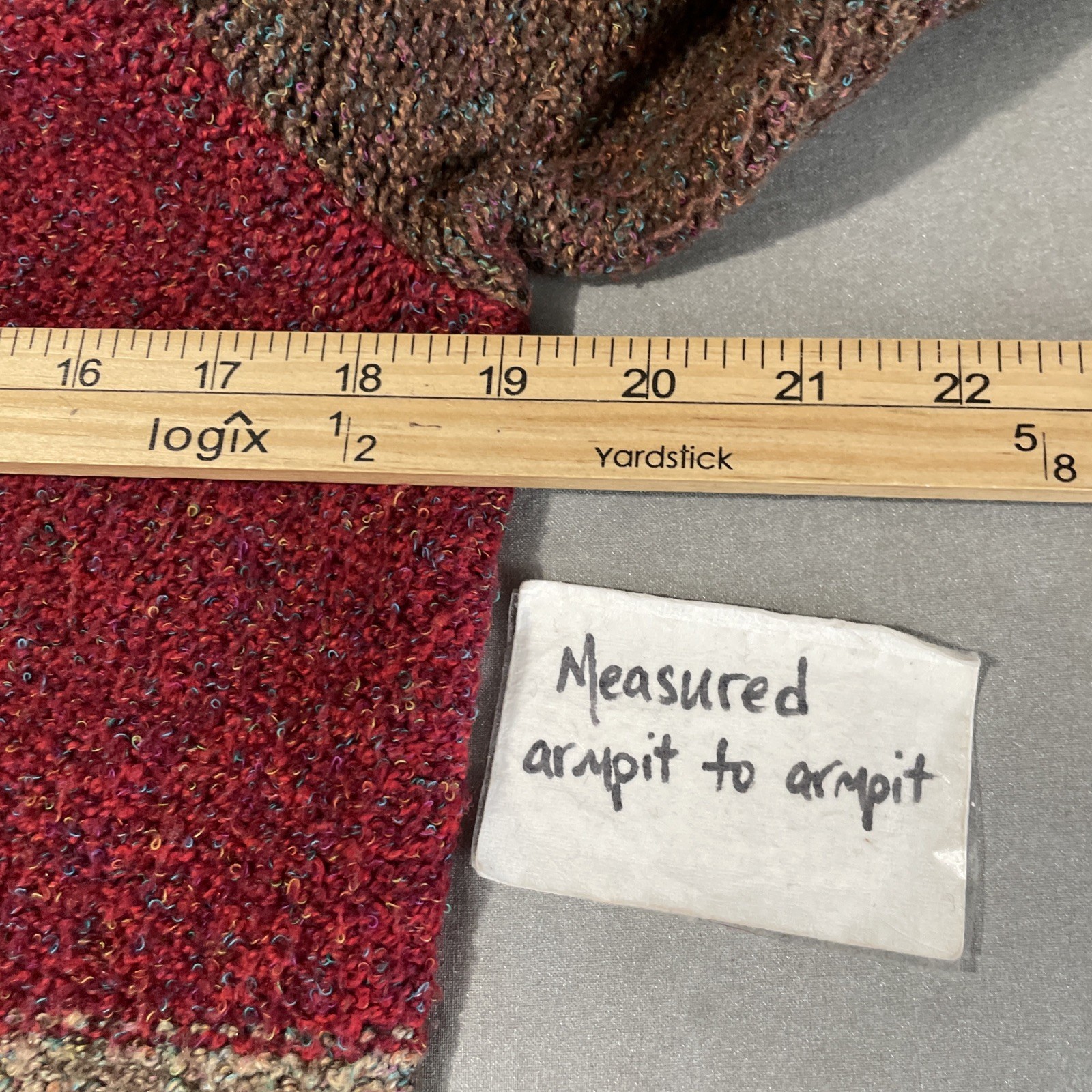 Patchwork Cardigan Size Medium Colorblock Fringed… - image 8