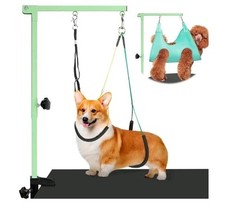 Dog Grooming Arm with Pet Grooming Hammock getlstub 35" Adjustable No Sit Haunch