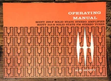 HH Scott Model 299F 315B Amplifier / Tuner Owners / User Manual *Original*