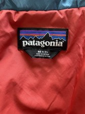 Patagonia Unisex Kids Orange Puffer Jacket M 10 Full Zip Insulated Pockets
