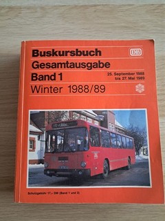 Buskursbuch Deutsche Bundesbahn Gesamtausgabe Band 1 Winter 1988/89