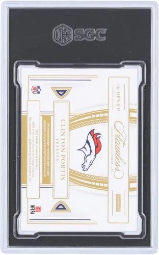 Clinton Portis Broncos Signed 2022 Panini Flawless #DPA-CP 11/20 SGC 9.5/10 Card - Image 2 of 3
