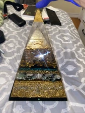 Handmade Orgonite Good Fortune Pyramid