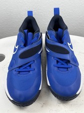 Nike Boys Team Hustle D11 DV8996-400 Blue Lace-Up Sneaker Shoes Size 6 Y