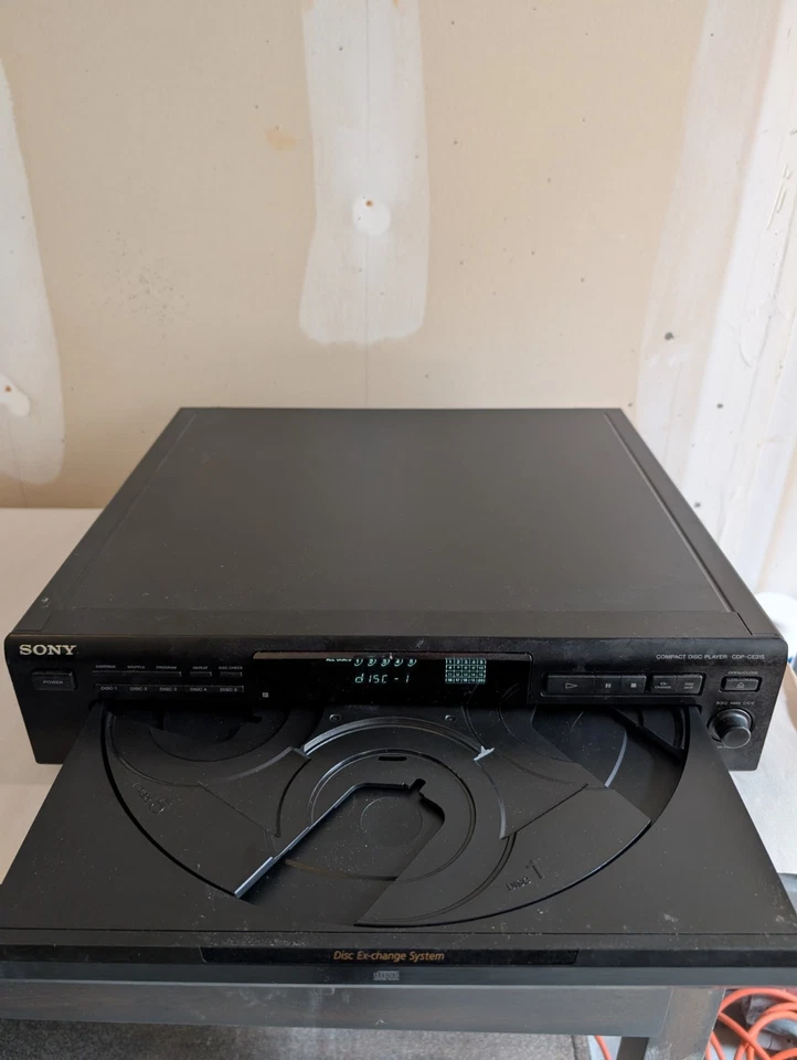 Sony CDP-CE315 5-Disc CD Changer Carousel Player No Remote. Tested - Image 3 of 4