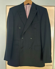 ANTON MEYER Blazer schwarz Gr. 48 aus 100% Sc...