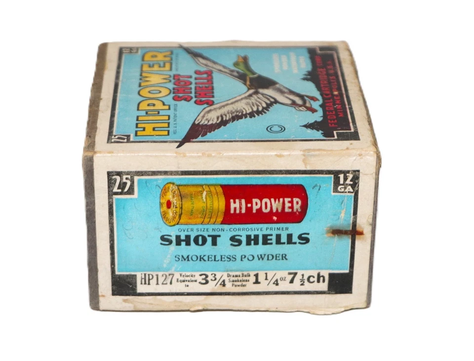 Federal Hi-Power 12 Ga. 2-Pc Escopeta Shell Box - VACÍA Foto 2 de 4