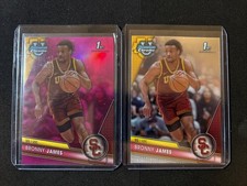 2023-24 Bowman University Chrome - Bronny James #95 Pink Refractor + Base (RC)