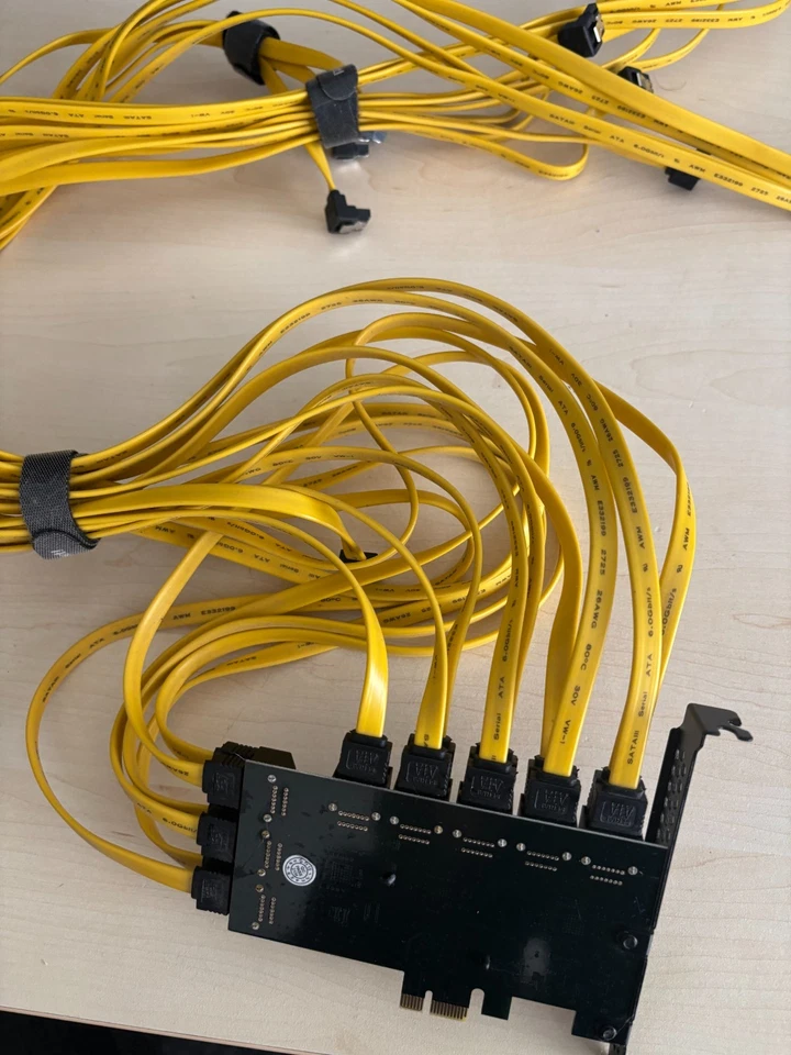 16 Port SATA PCI Express x4 Karte Erweiterungskarte - Bild 2 von 2