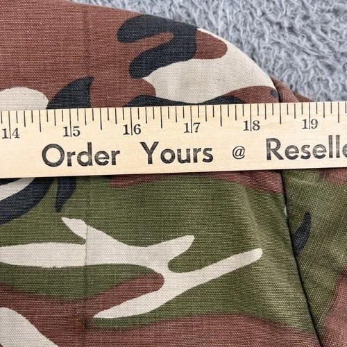 VTG Woodland Camo Quilted Work Jacket Hunting Streetwear Thrashed *Broken Zipper image 22