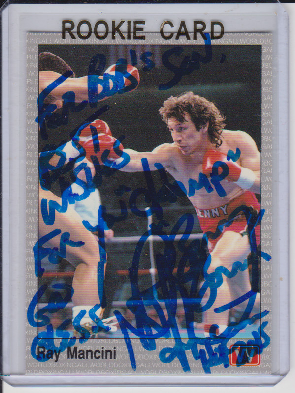 Boom Boom Mancini Autographed All World Boxing Card-Boxing Champion!