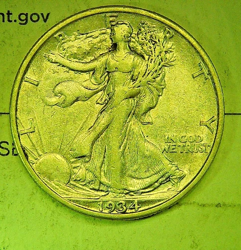 1934-S Walking Liberty Half Dollar, XF Better Date San Francisco Issue