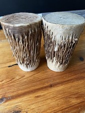 Vintage 70er Jahre Afrikanische Ziegenleder Bongos