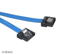 Image of Akasa AK-CBSA05-50BL Proslim SATA 3.0 Cable with Latch 50cm Blue