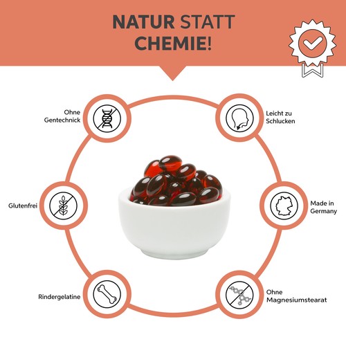 Krillöl Kapseln 200 Stk. | Hochdosiert 1.500mg Tagesdosis | Reich an Astaxanthin - Picture 5 of 7